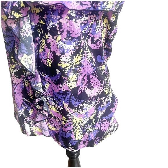 Gap Y2K Esthetic Tank Airbrush Paint Print Size Medium Multicolor NWT Ruffled - Picture 7 of 11